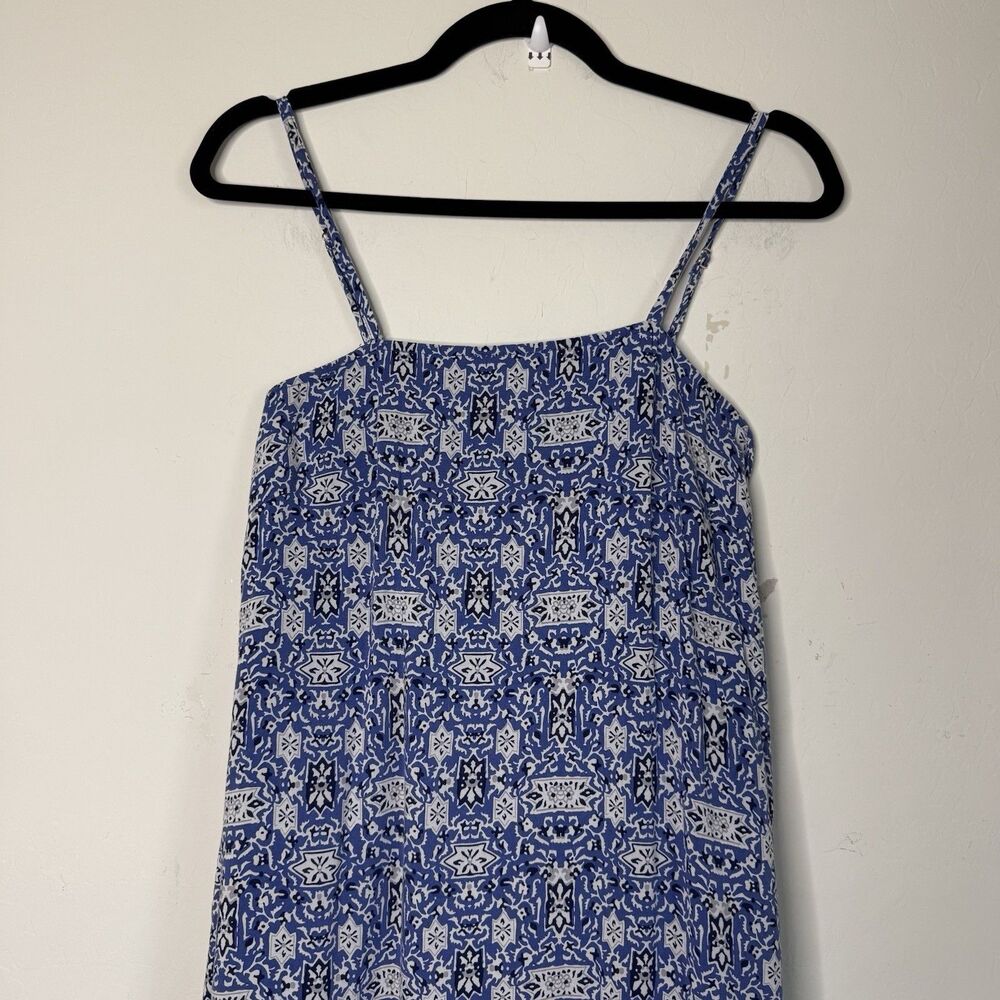 Chelsea & Theodore Small Blue Sleeveless Bohemian Ruffle Maxi Dress Cottagecore - Picture 4 of 13